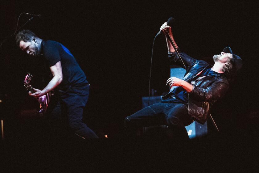 Un momento del concierto de Pearl Jam en el Kia Forum de Inglewood, el 21 de mayo del 2024.