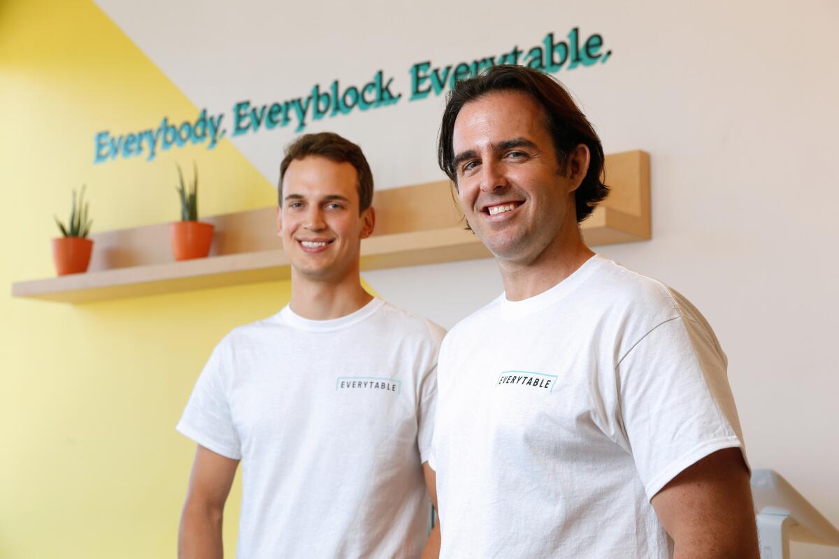 David Foster, left, and Sam Polk, are the founders of Everytable.