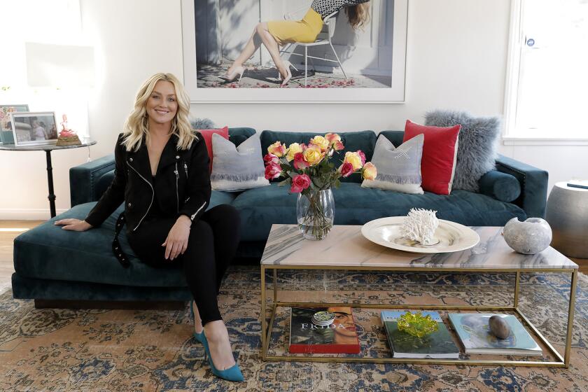 The actress' favorite room is her living room — colorful, bright and airy.