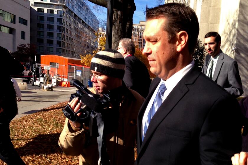 Rep. Trey Radel, (R-Fla.) leaving court in Washington after pleading guilty to a misdemeanor charge of cocaine possession.