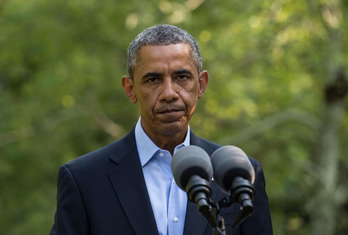 President Obama makes a statement on the situation in Iraq from Martha's Vineyard, Massachusetts.