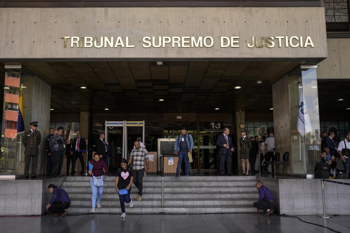 El Tribunal Supremo de Justicia en Caracas, Venezuela, el miércoles 7 de agosto de 2024. 