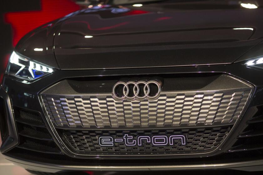 LOS ANGELES, CA - NOVEMBER 28: The Audi e-tron GT concept is unveiled during the auto trade show, AutoMobility LA, at the Los Angeles Convention Center on November 28, 2018 in Los Angeles, California. More than 50 vehicles will debut during AutoMobility LA, which precedes the LA Auto Show, open to the public December 1-10. (Photo by David McNew/Getty Images) ** OUTS - ELSENT, FPG, CM - OUTS * NM, PH, VA if sourced by CT, LA or MoD **