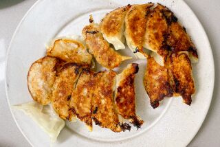 Gyoza made by cookbook author Betty Hallock and her sister Karen Hallock.