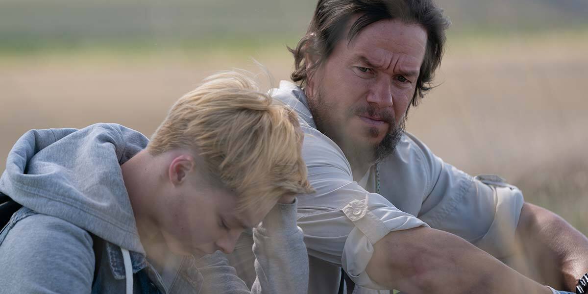 Reid Miller and Mark Wahlberg in "Good Joe Bell."