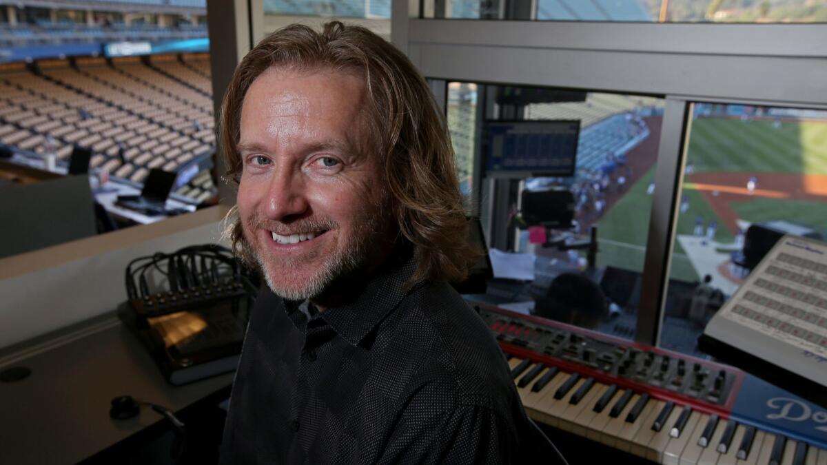 Dieter Ruehle is the organist for the Los Angeles Dodgers.