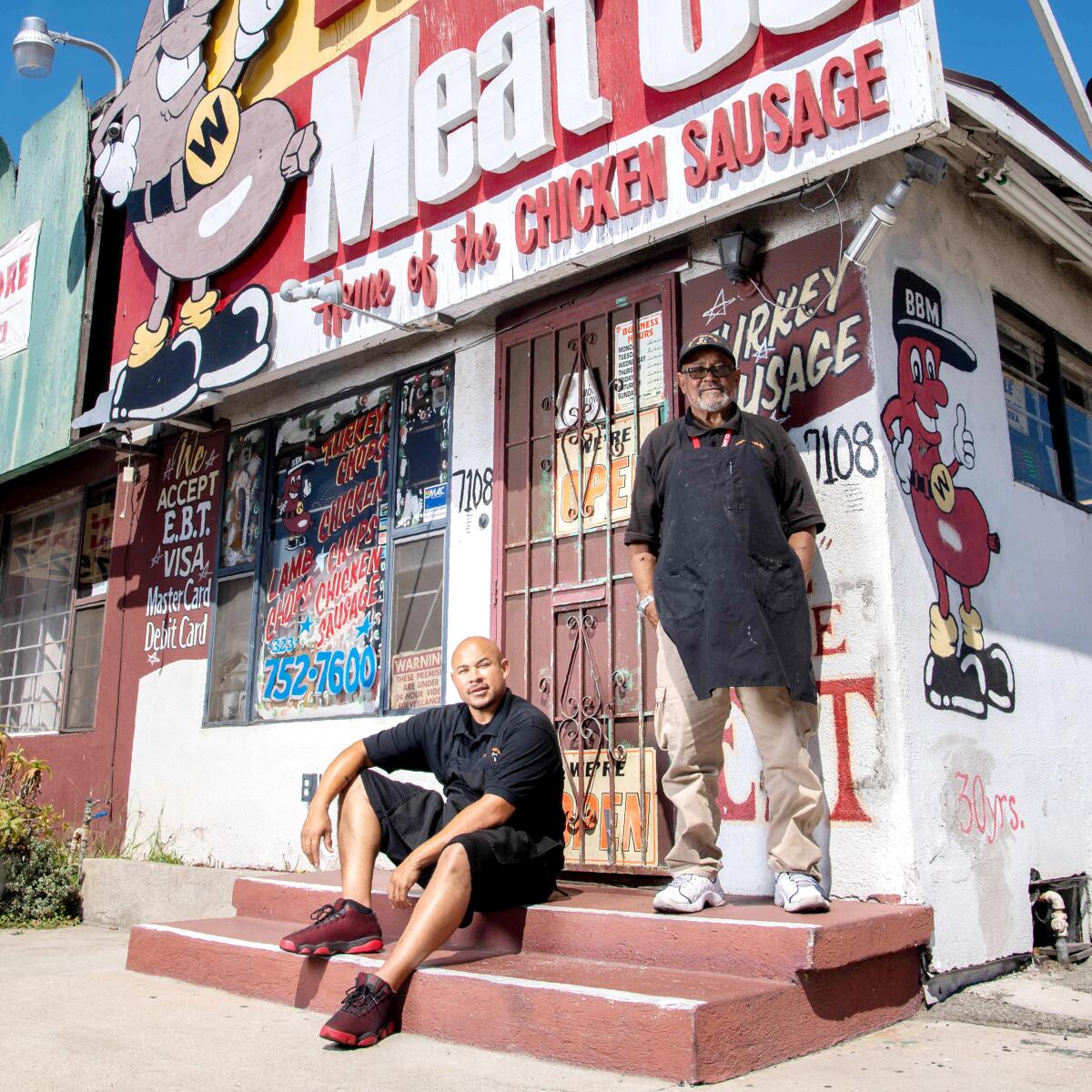 Walter Hart Jr. and Sr., the father-son duo behind Best Buy Meats in Hyde Park.