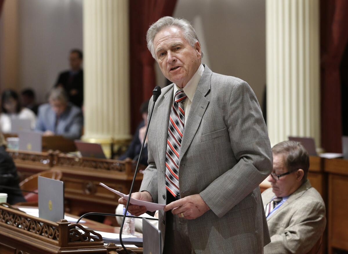State Sen. Jim Nielsen (R-Gerber), shown recently on the Senate floor, faces fines for campaign finance violations.