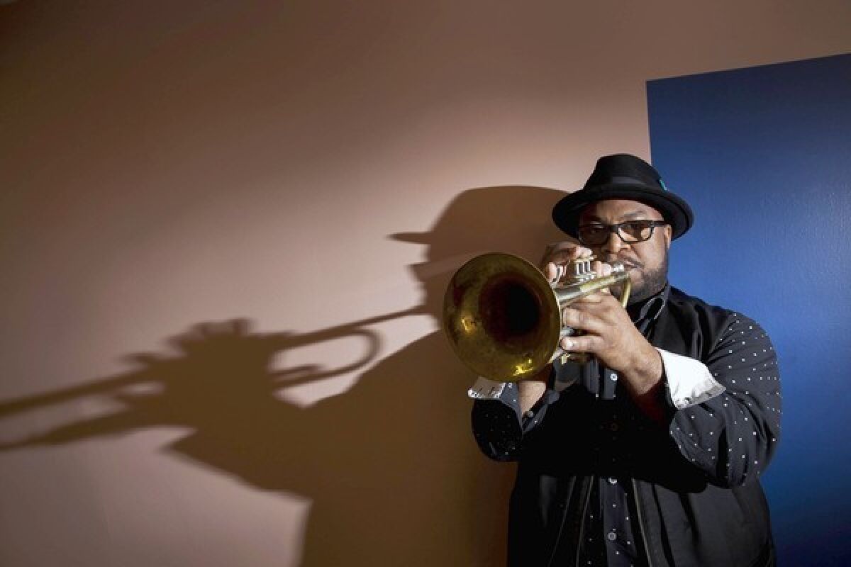 New Orleans trumpeter Nicholas Payton at the Thelonious Monk Institute of Jazz in the Herb Alpert School of Music on the Westwood campus of UCLA.