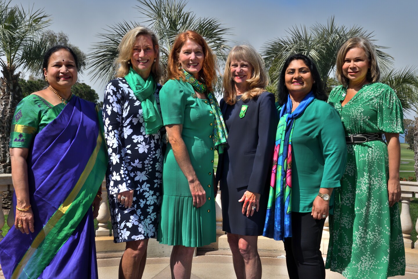 Revathi Subramanian, Robin Toft, Girl Scouts S.D. CEO Carol Dedrich, Susan Major, Naila Chowdhury, Inez Gonzalez Perezchica