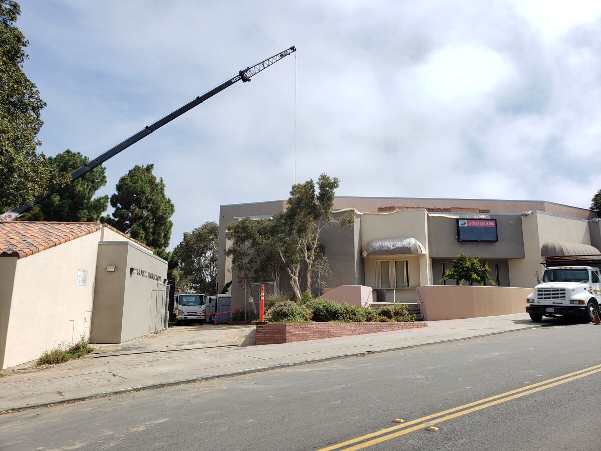 When students return from summer vacation, Aug. 26, construction projects will still be underway at La Jolla High School. The overall work is set to be complete in February 2021.
