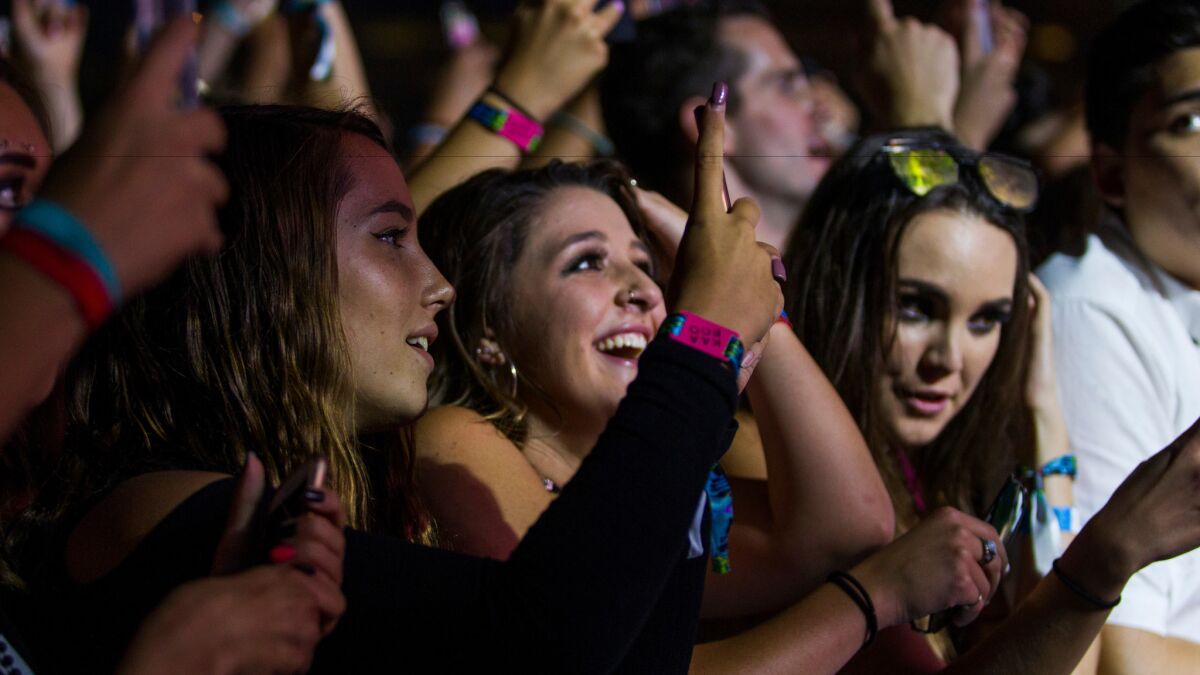 Fans take in the Chainsmokers at a recent concert in Del Mar.