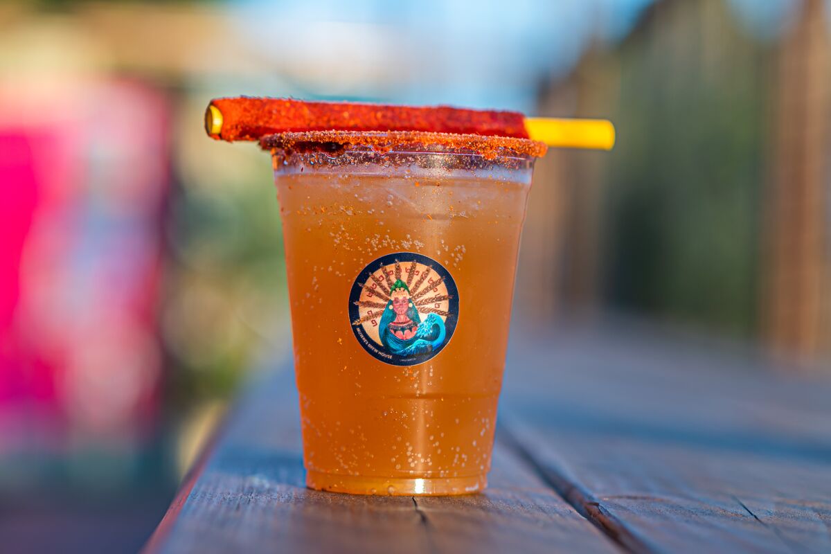 A Michelada from Mujeres Brew House