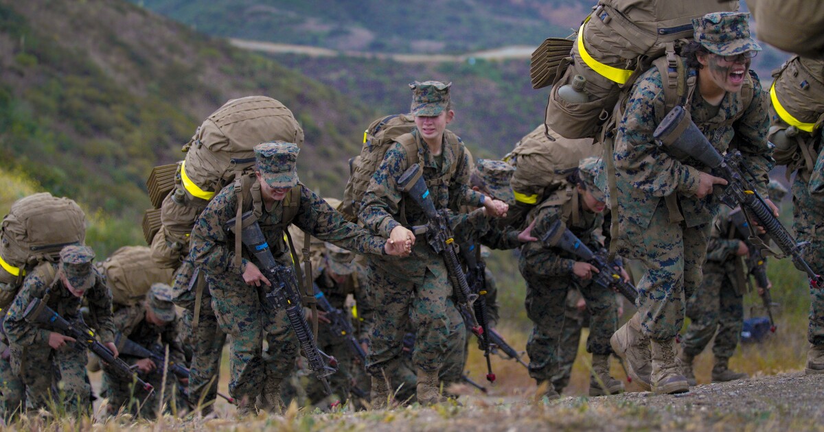First San Diego allfemale recruit platoon completes Marine boot camp