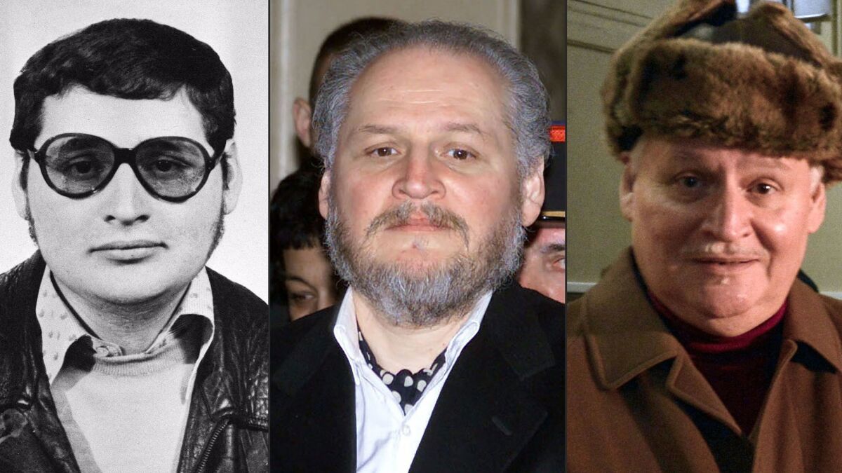 A combination of file pictures shows Ilich Ramirez Sanchez, better known as Carlos the Jackal, from left, in the early 1970s; arriving to face trial in Paris in 2001; and arriving at court again in Paris in 2013.