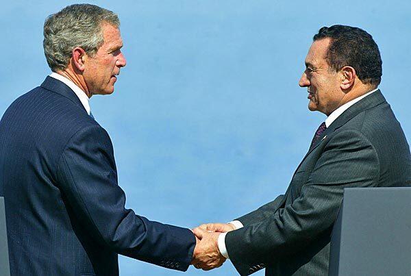 Mubarak with Bush