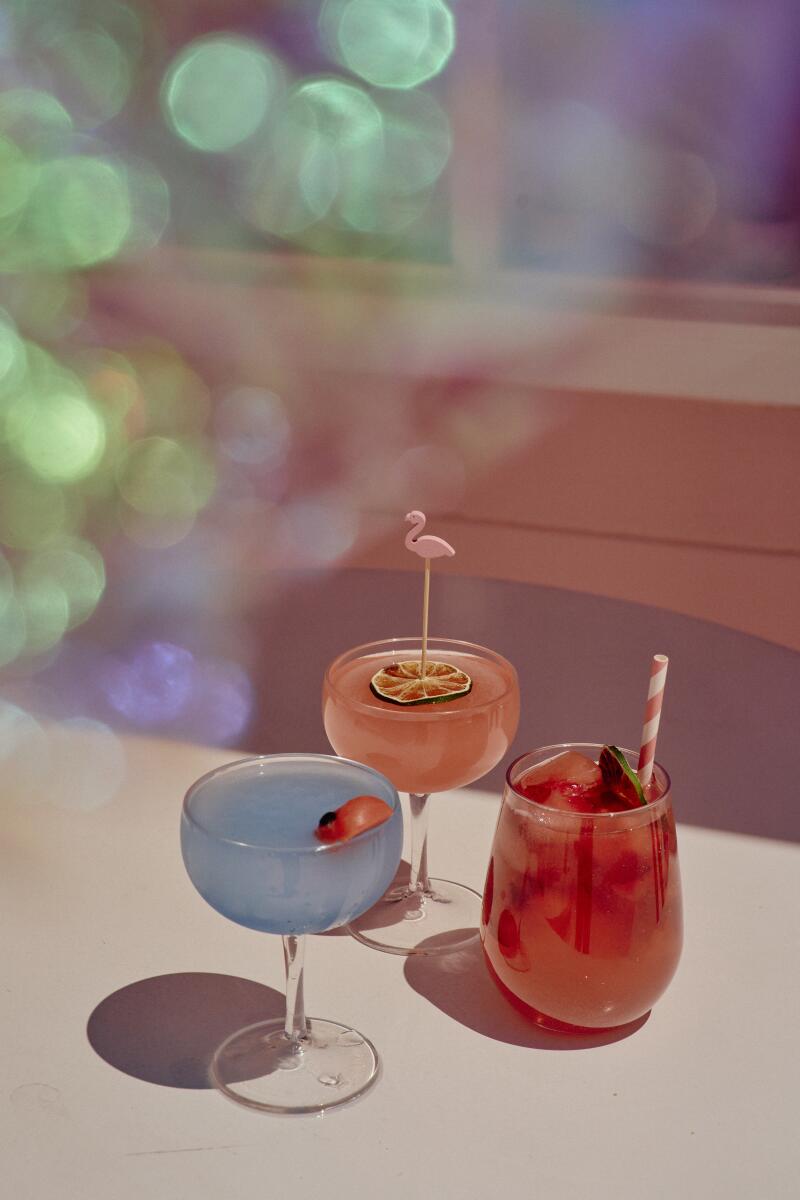 Cocktails served in the tracking vehicle in a significant pepper.