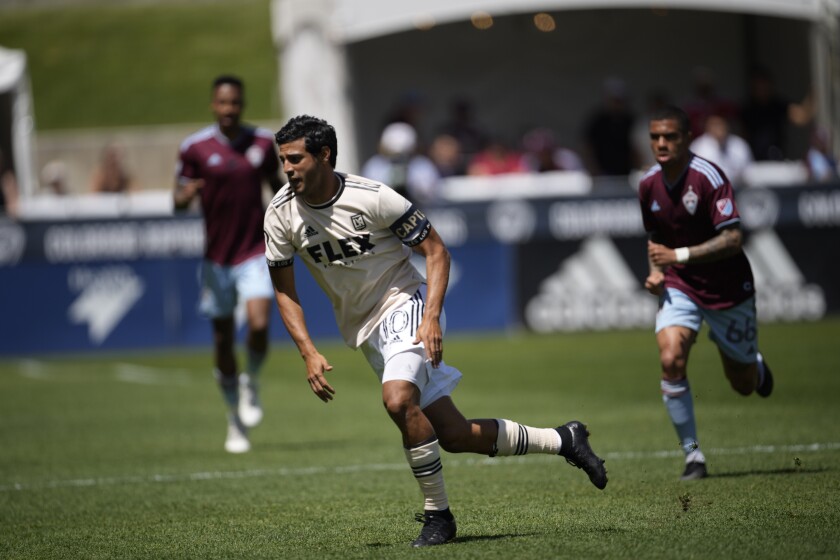 LAFC forward Carlos Vela in action against the Colorado Rapids.