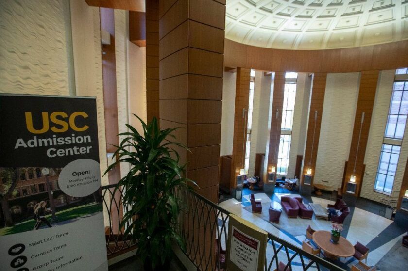 The admissions center at USC. 