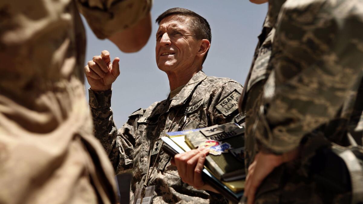 Maj. Gen. Michael T. Flynn is seen in July 2009 in Afghanistan.