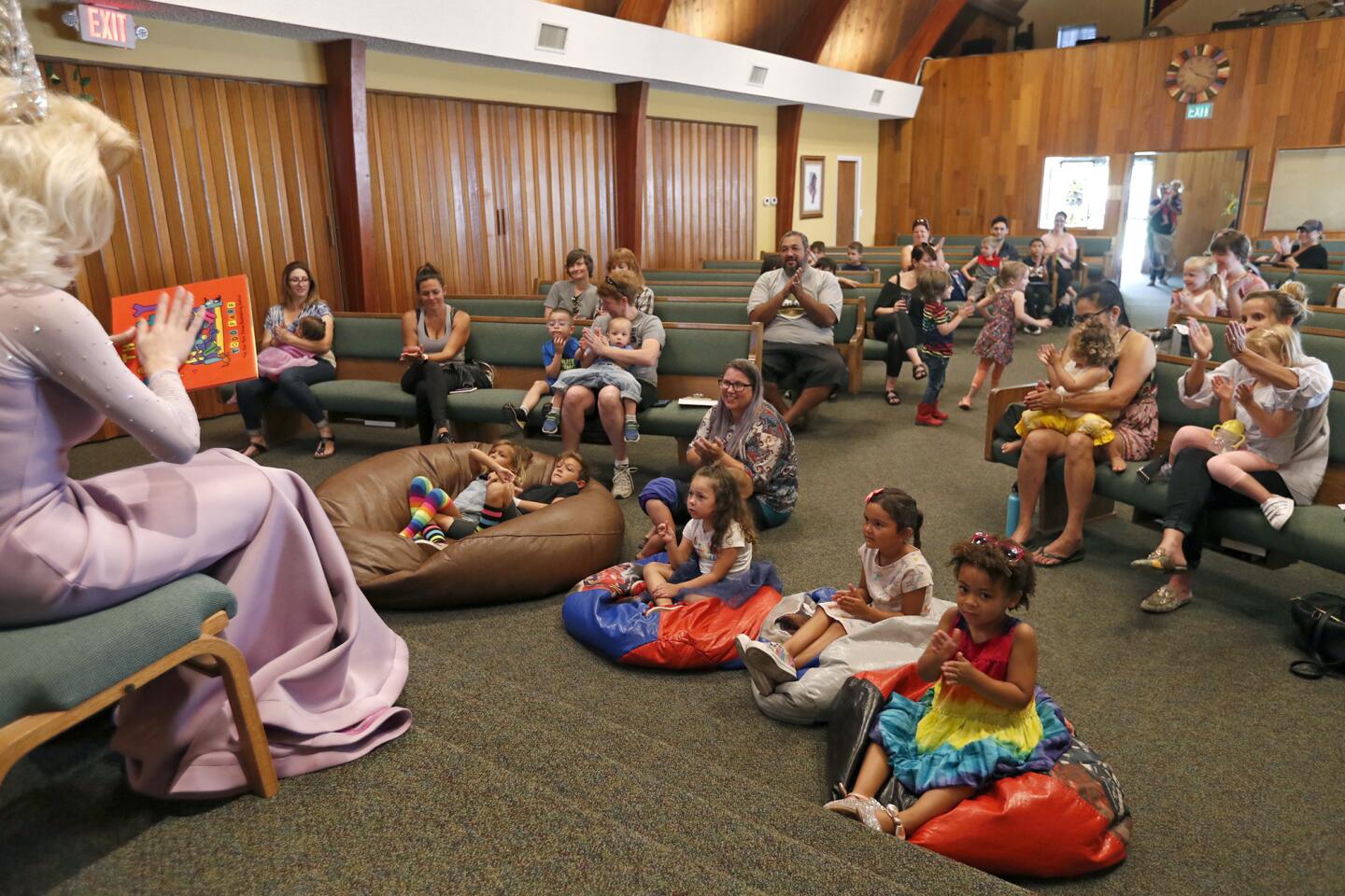 Photo Gallery: Drag queen Autumn Rose reads to children at Fairview Community Church