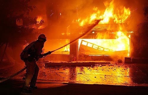 Orange County fires - garage