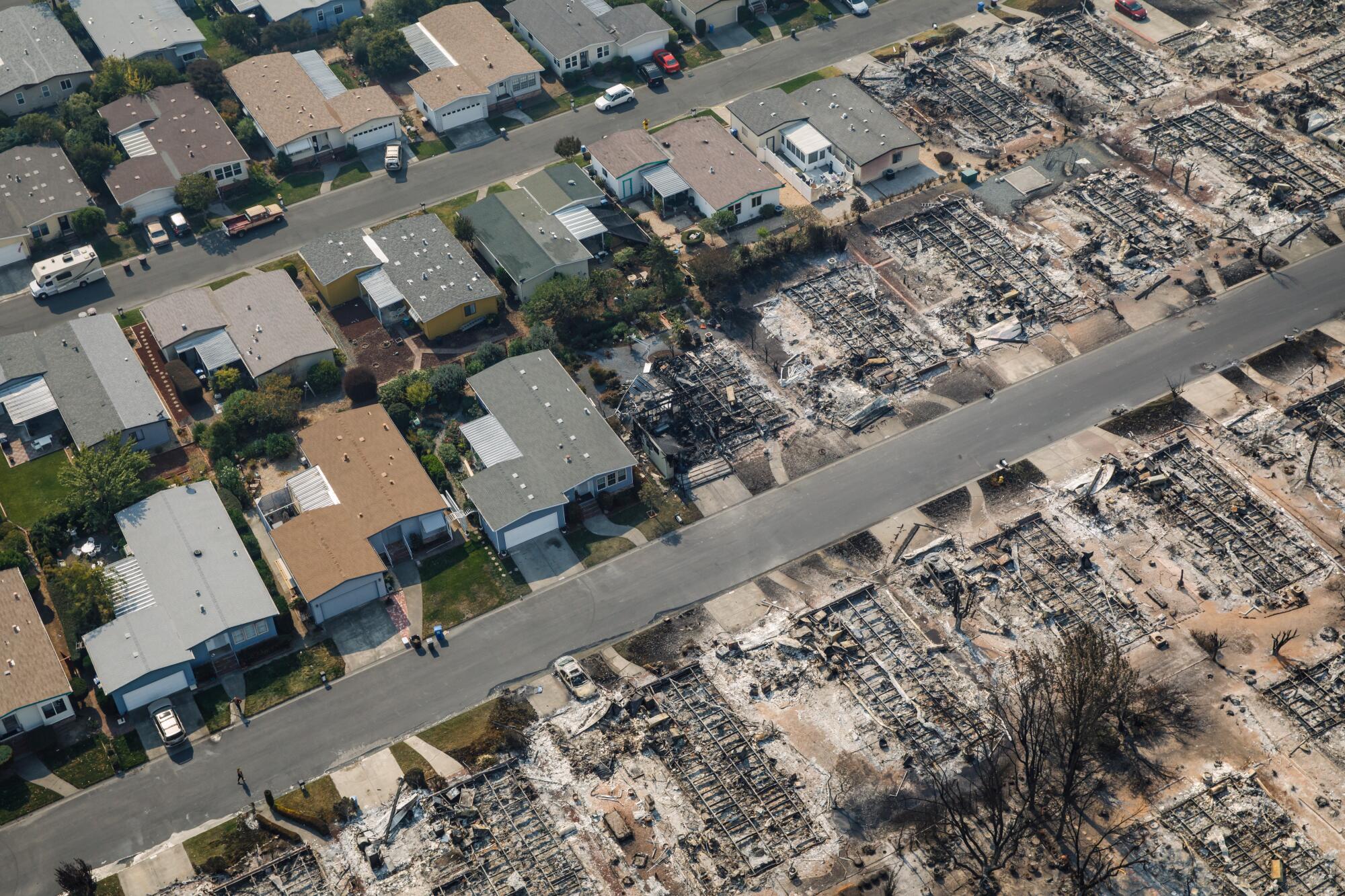 Some homes in Coffey Park were undamaged in the 2017 Tubbs fire, while others were destroyed.