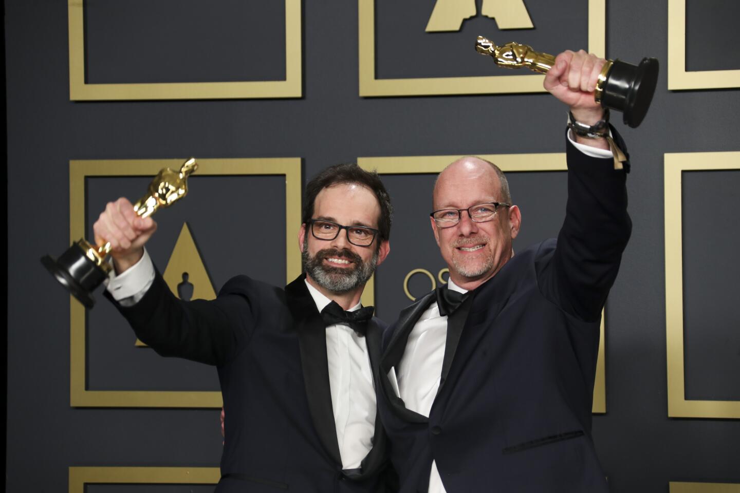 Andrew Buckland and Michael McCusker, winners of the film editing Oscar