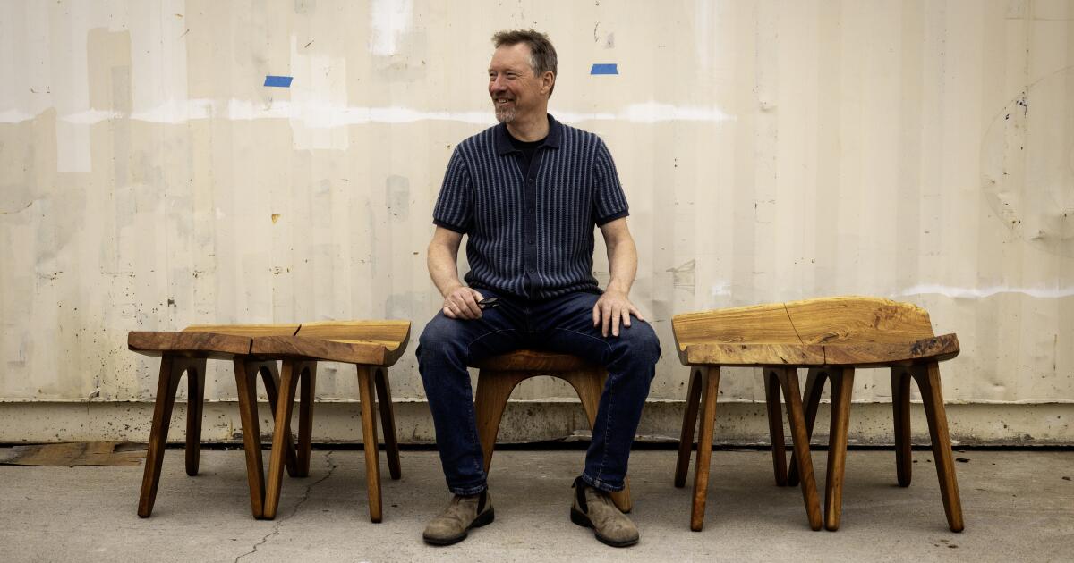 After an L.A. windstorm, he used fallen trees to make furniture with a story behind it