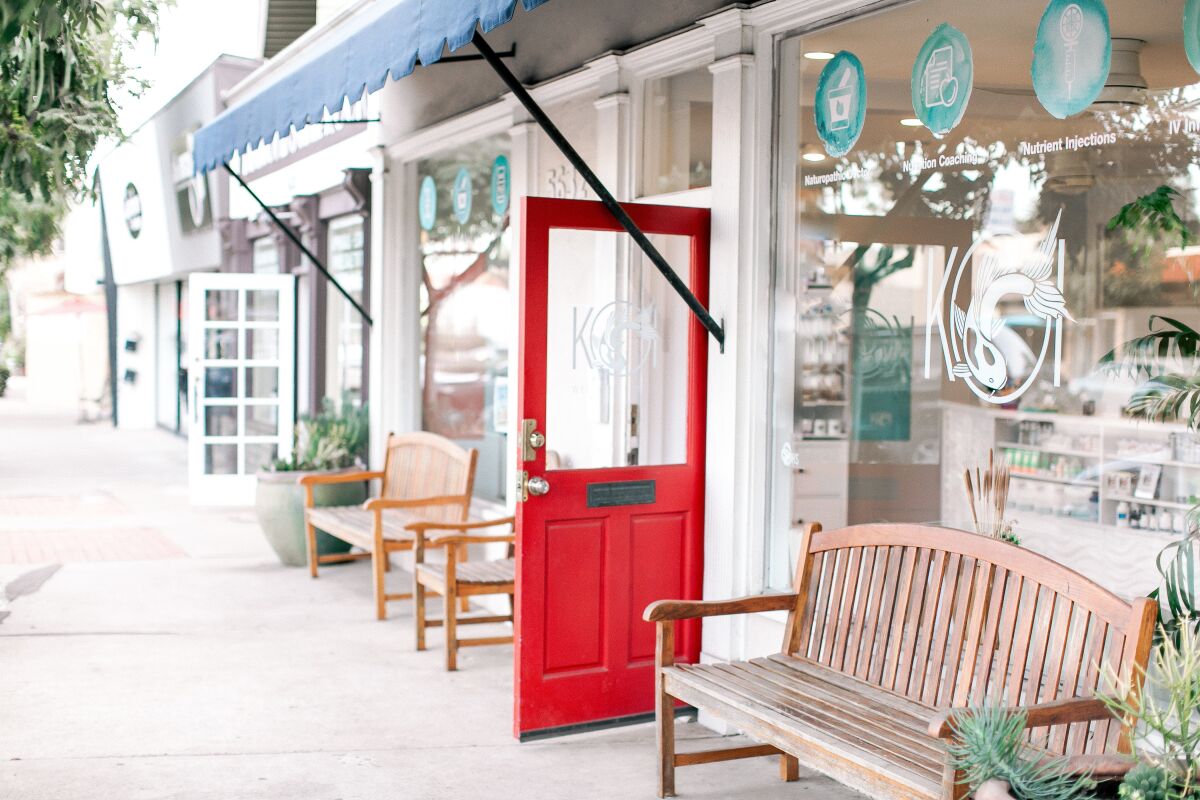 The Koi Wellbeing naturopathic wellness center is at 5632 La Jolla Blvd.