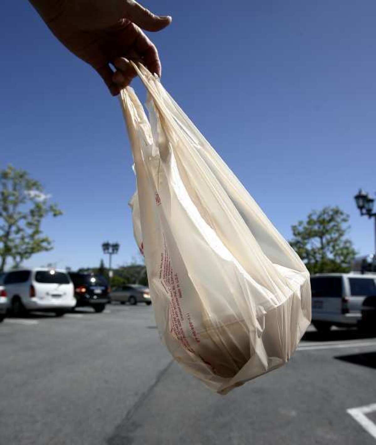Plastic bags at Ralph's in La Canada Flintridge on Tuesday, April 16, 2013. The city council considered a ban on plastic bags, however, three of the five City Council members showed opposition on Monday, May 6, 2013, to studying an ordinance that would limit or ban single-use plastic bags in the city.