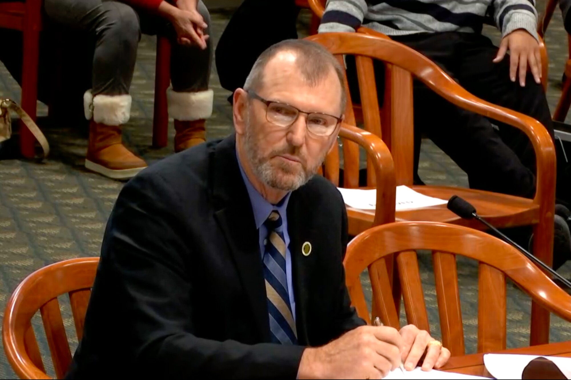 Phil Waldron at a Michigan House Oversight Committee hearing on Dec. 2, 2020. 