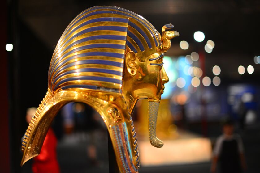 Máscara de Tutankamón, que se exhibirá en el Gran Museo Egipcio (GEM) cuya inauguración está prevista para 2022. Foto: Oficina de Promoción Turística de Egipto, Egypt Travel.
