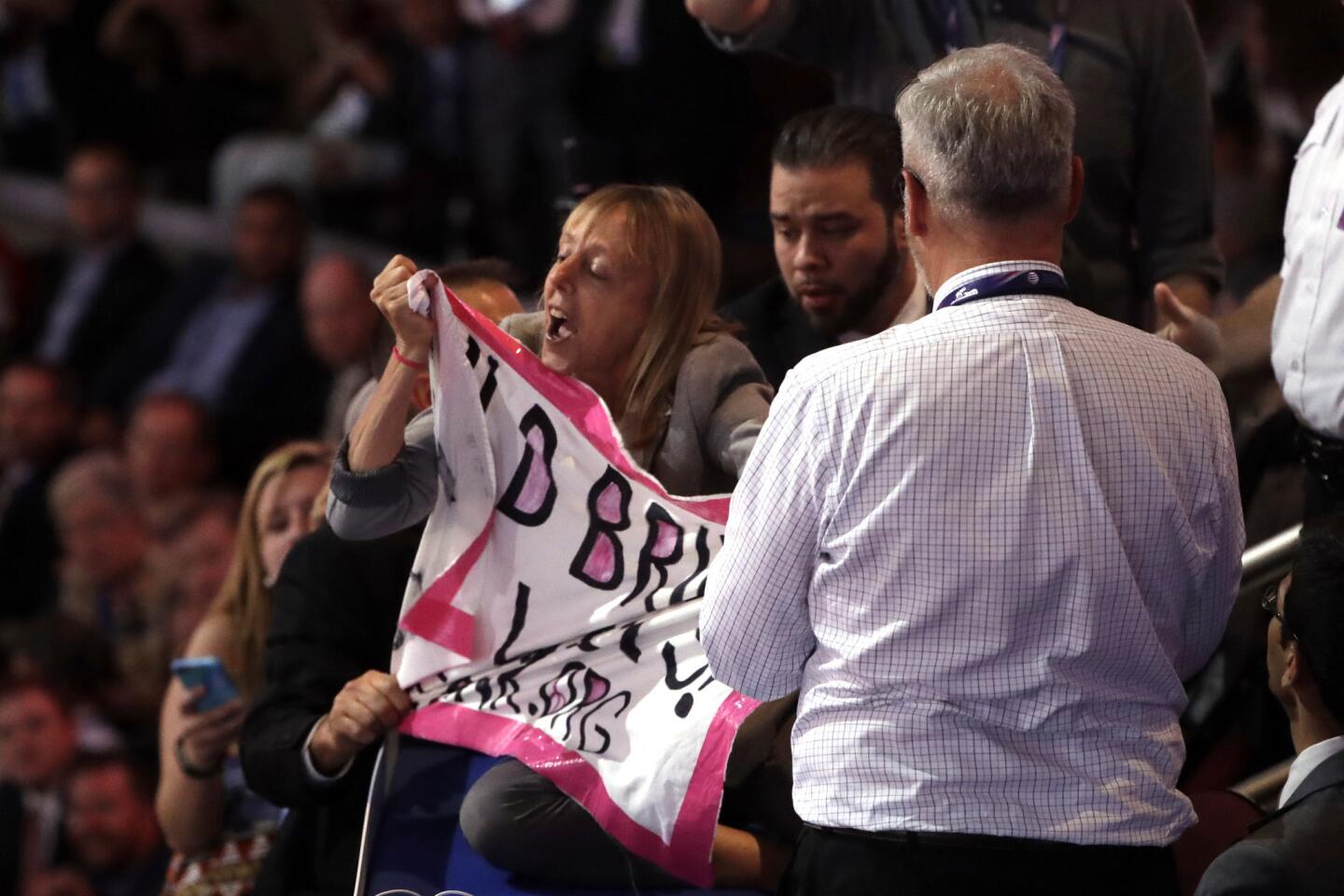 Convention protester