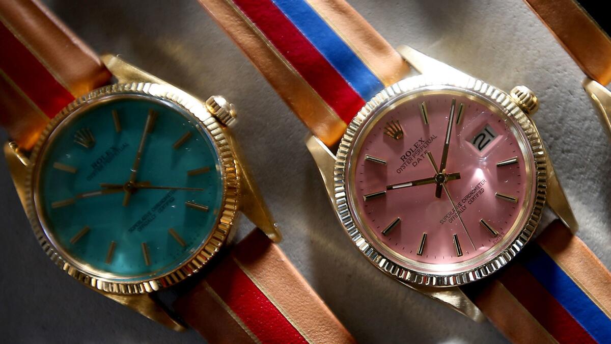 Colorful faces give old watches new life.