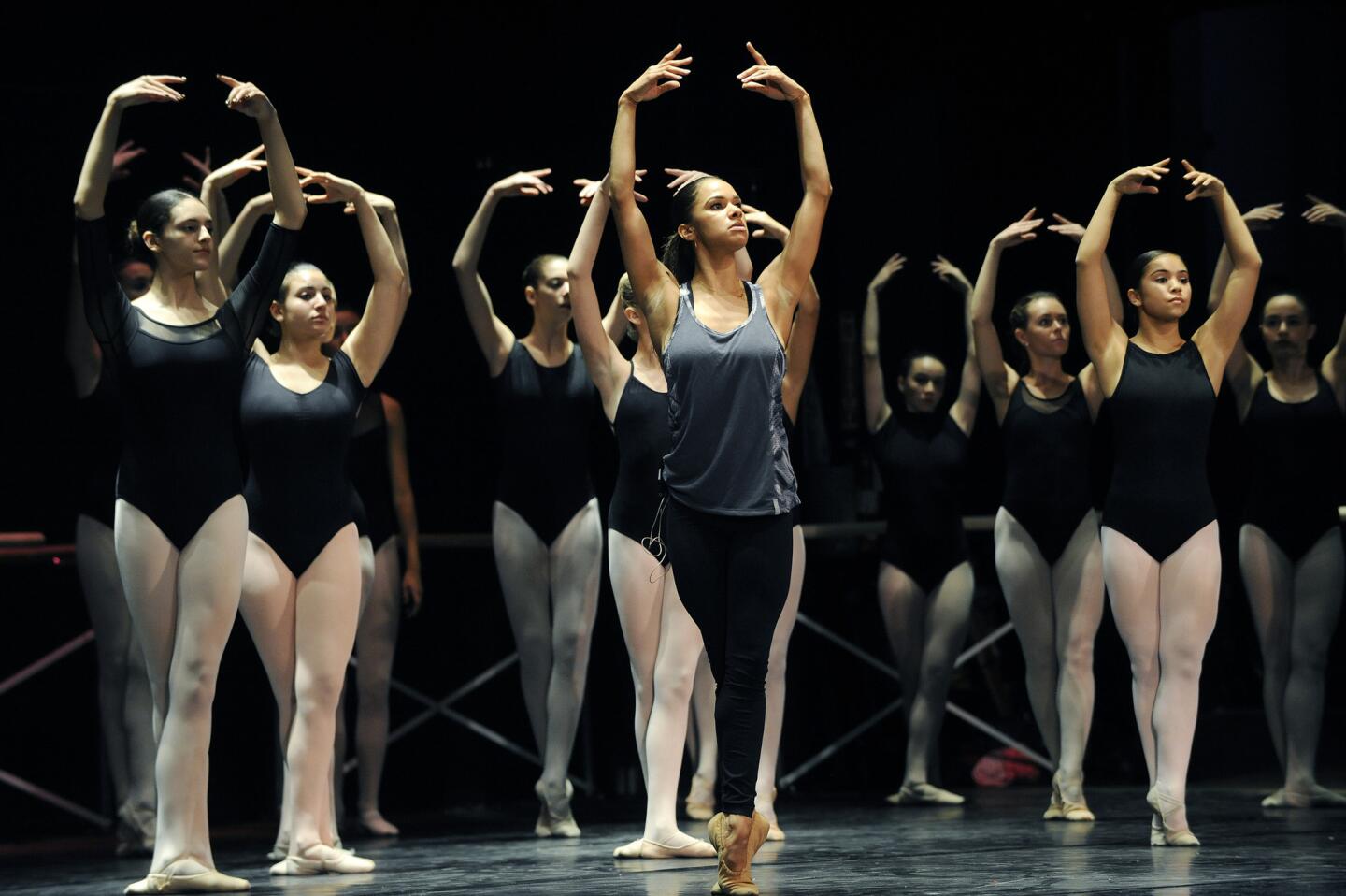 Ascendant ballerina Misty Copeland leads a master class during Monday’s celebration in San Pedro.