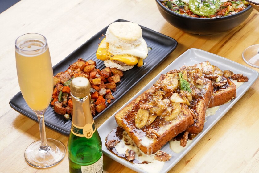 Brunch items at Cerveza Jack's in the Gaslamp Quarter.