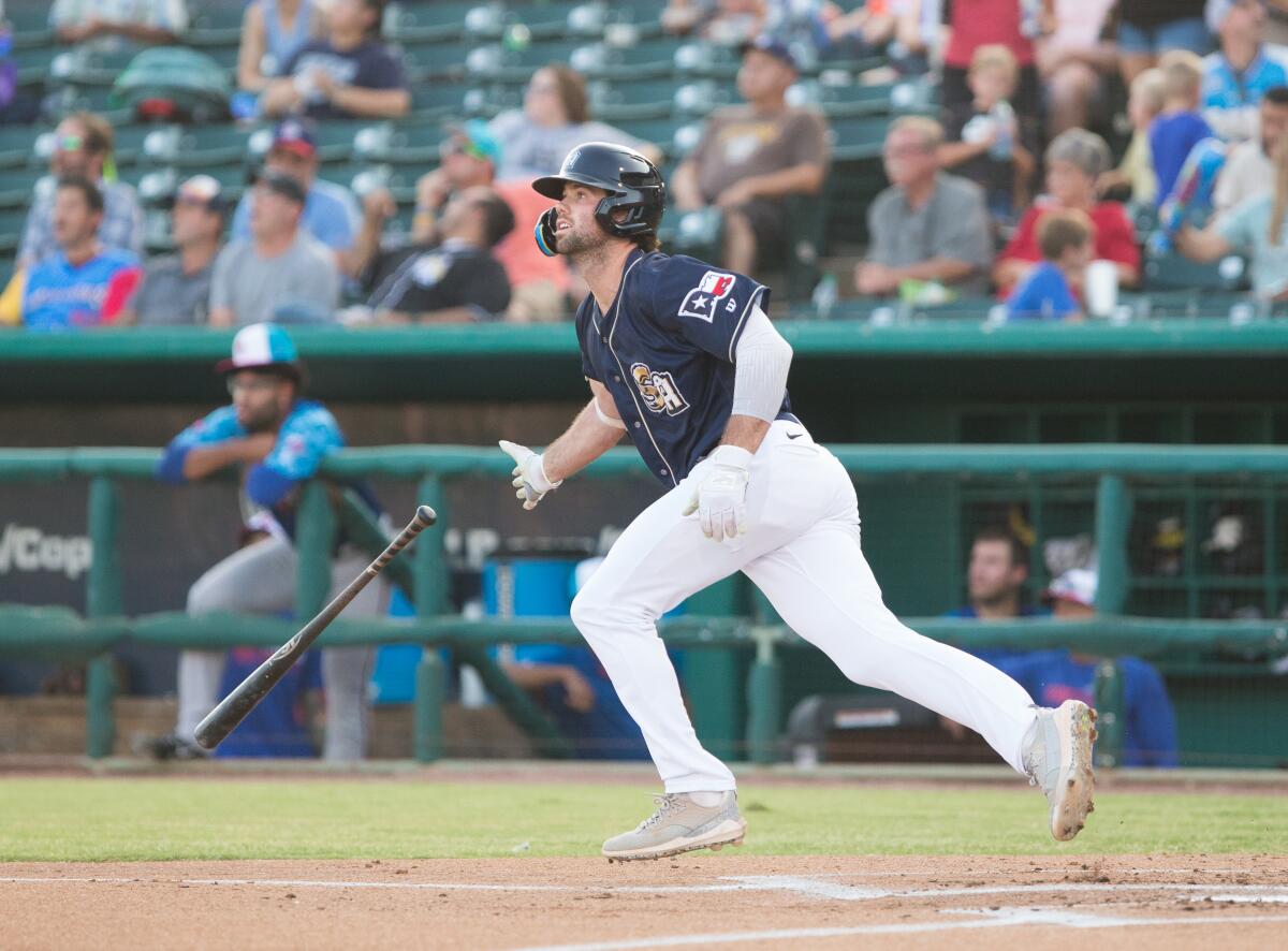 Padres infield prospect Graham Pauley advanced to Double-A San Antonio in 2023.