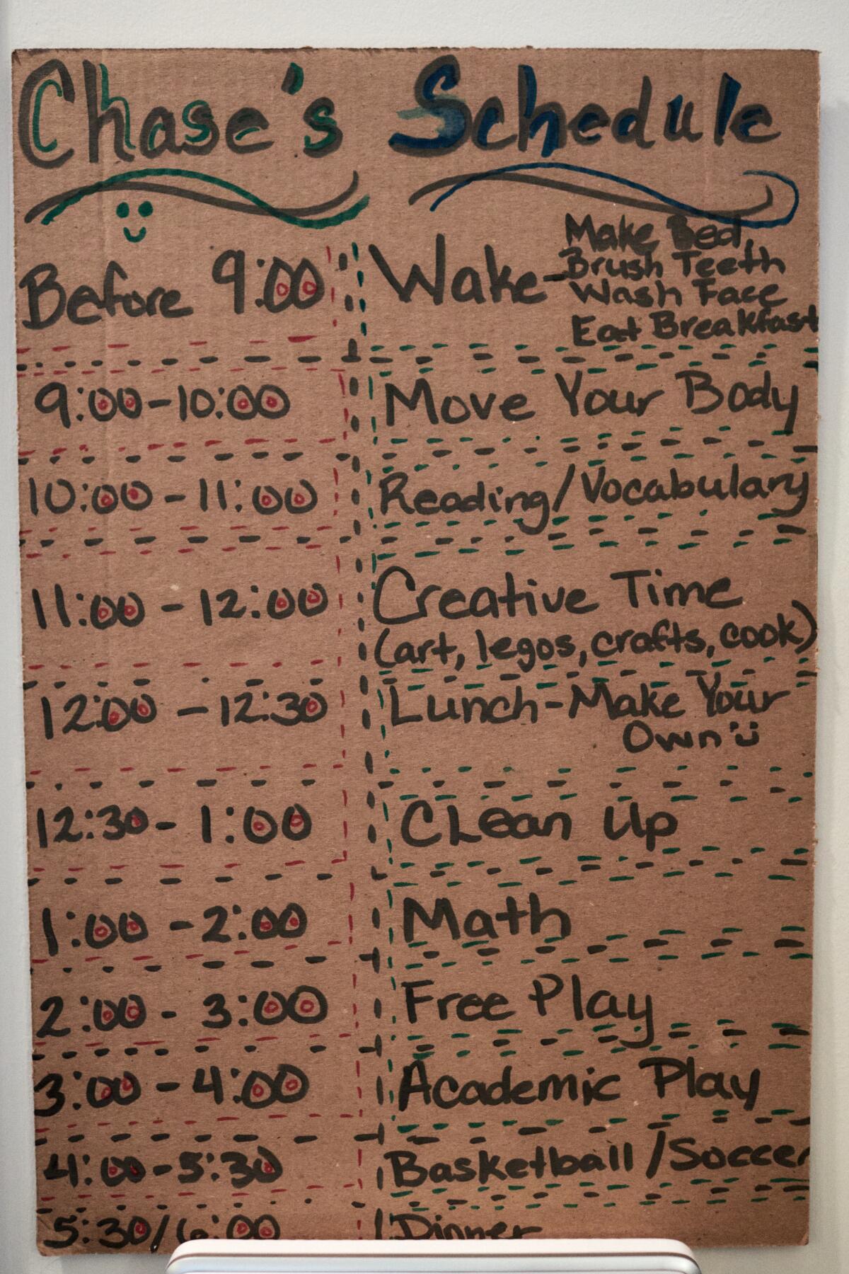 Erik Umphery, a photographer from Smyrna, Ga., said his wife has set up personalized home-schooling schedules for his children and nephew.