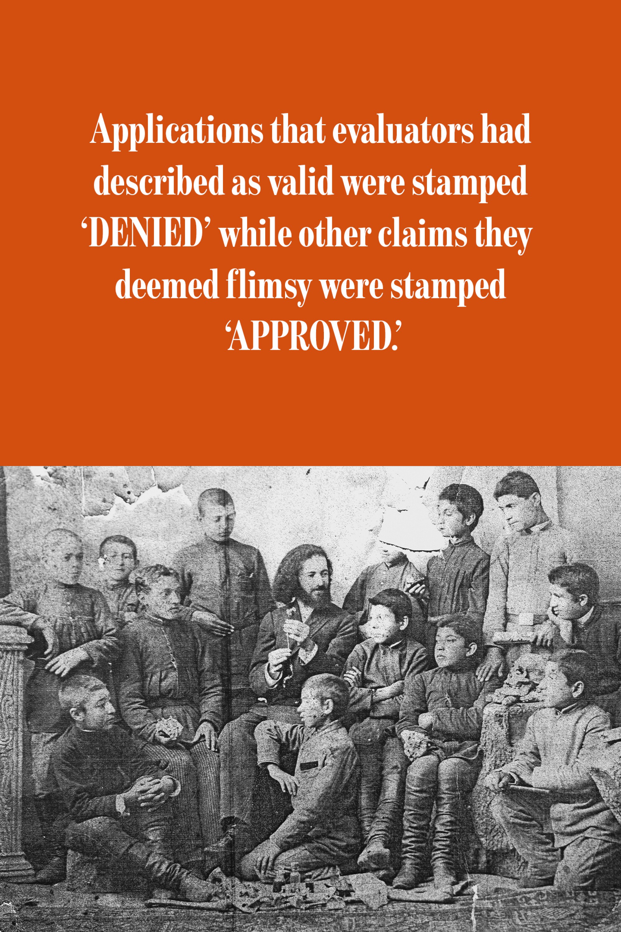 Photo of a man surrounded by 13 children.