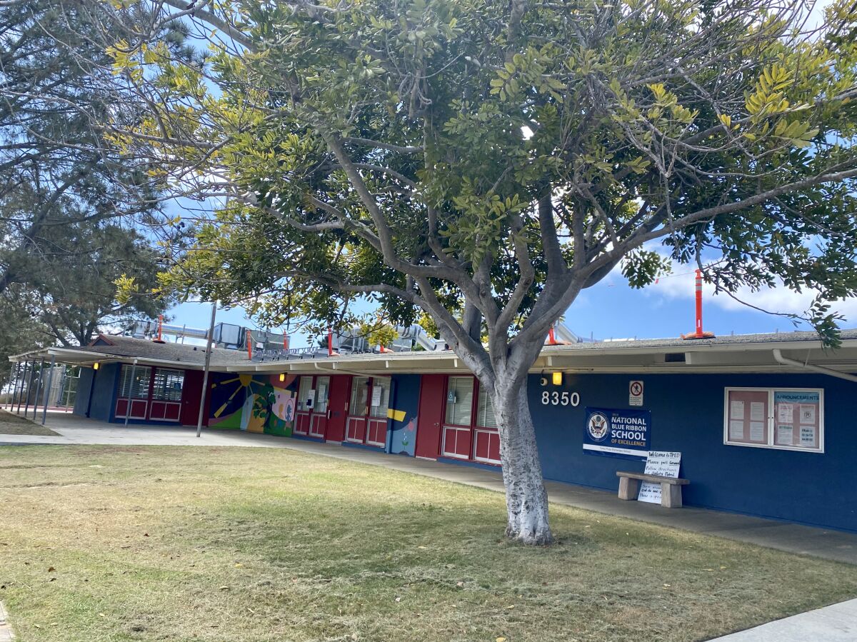 Torrey Pines Elementary is one of the La Jolla Cluster schools preparing to welcome students back to campus Monday, April 12.