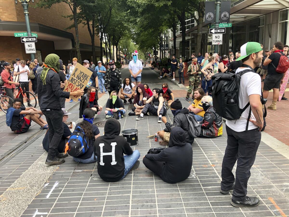 Demonstrations in Portand, Ore., in August 2019.
