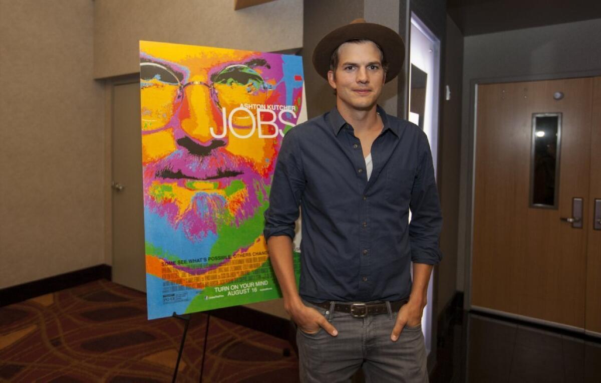 Ashton Kutcher at a screening of "Jobs" in Chicago.