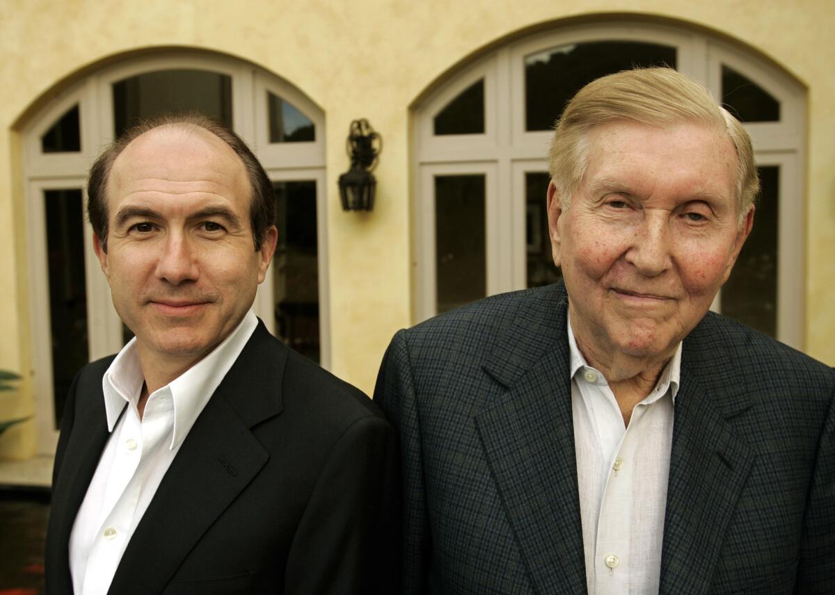 Once close allies, Viacom CEO Philippe Dauman, left, and Viacom controlling shareholder Sumner Redstone are now squaring off in court over who should serve on Redstone's trust. Above, the two men in 2007.