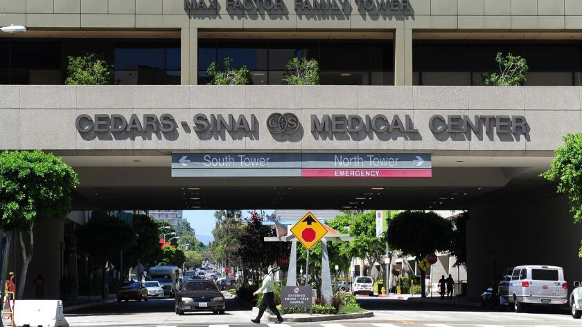 Charity care at Cedars-Sinai Medical Center fell 76% from 2011 to 2016, according to a California Nurses Assn. report. The center said the data ignore millions of dollars in medical research funding, free medical screenings and immunizations, and health education classes.