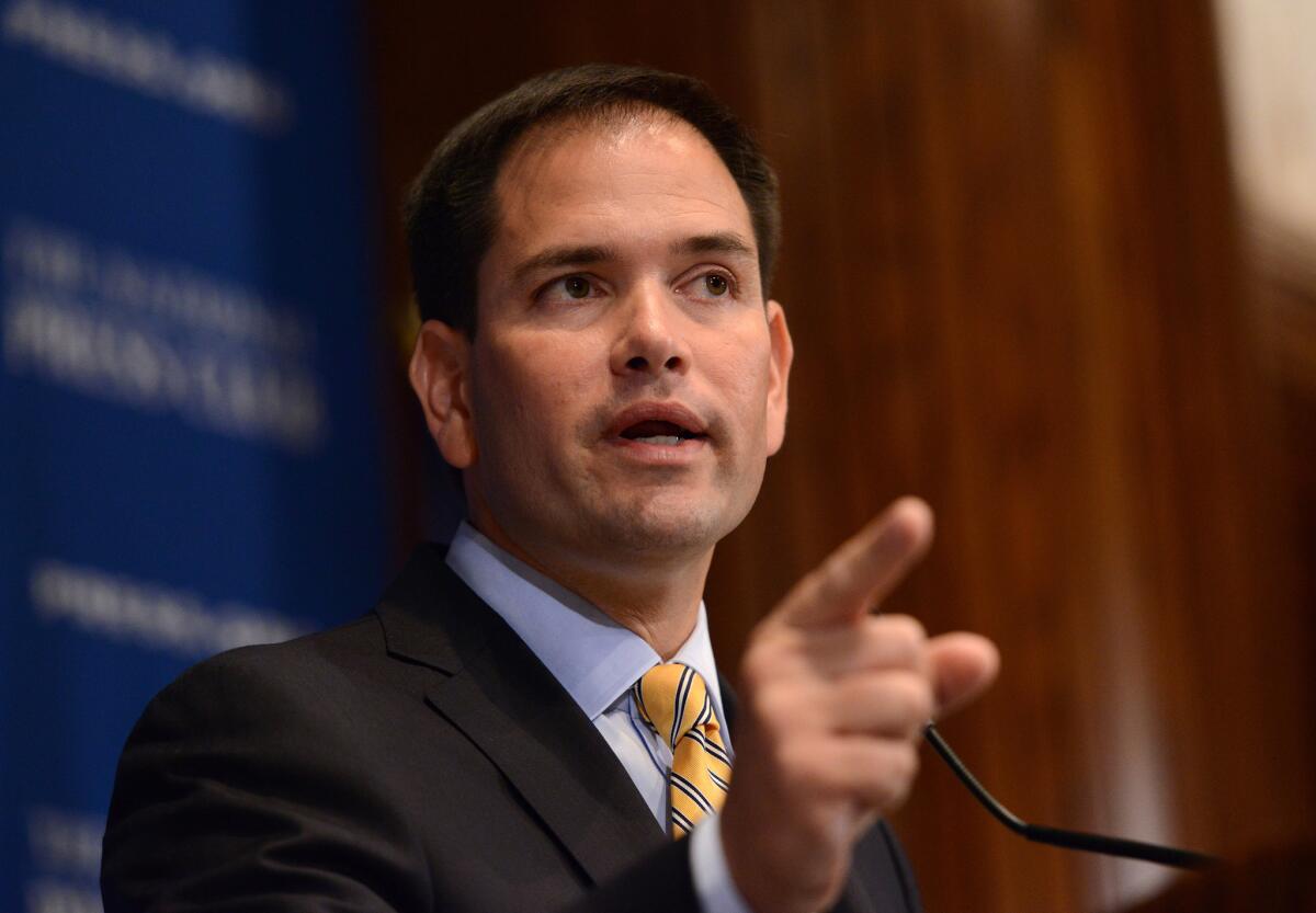 Sen. Marco Rubio (R-Fla.). His cynical attack on Obamacare made it into the year-end spending bill.