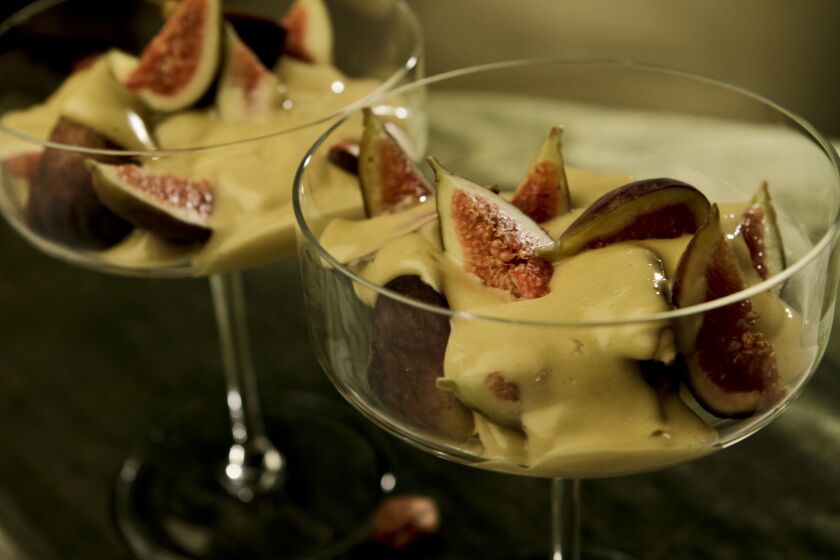 Try a sherry-based zabaglione, whisking in a moderately sweet oloroso with just a touch of hazelnut liqueur. The custard is full-bodied and lightly sweet from the aged sherry, the hints of hazelnut earthy and warm. Recipe: Hazelnut sherry zabaglione