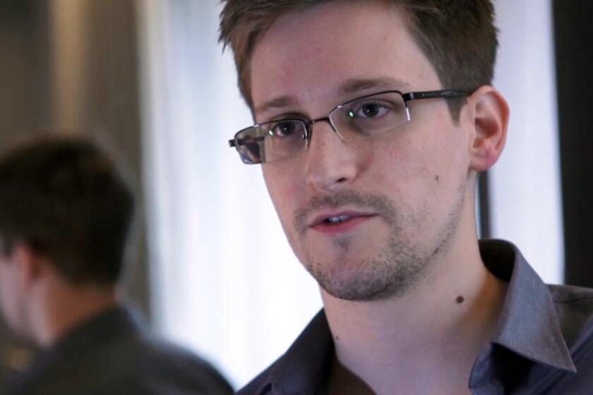 Edward Snowden speaking to Glenn Greenwald in a videotaped interview for the Guardian.