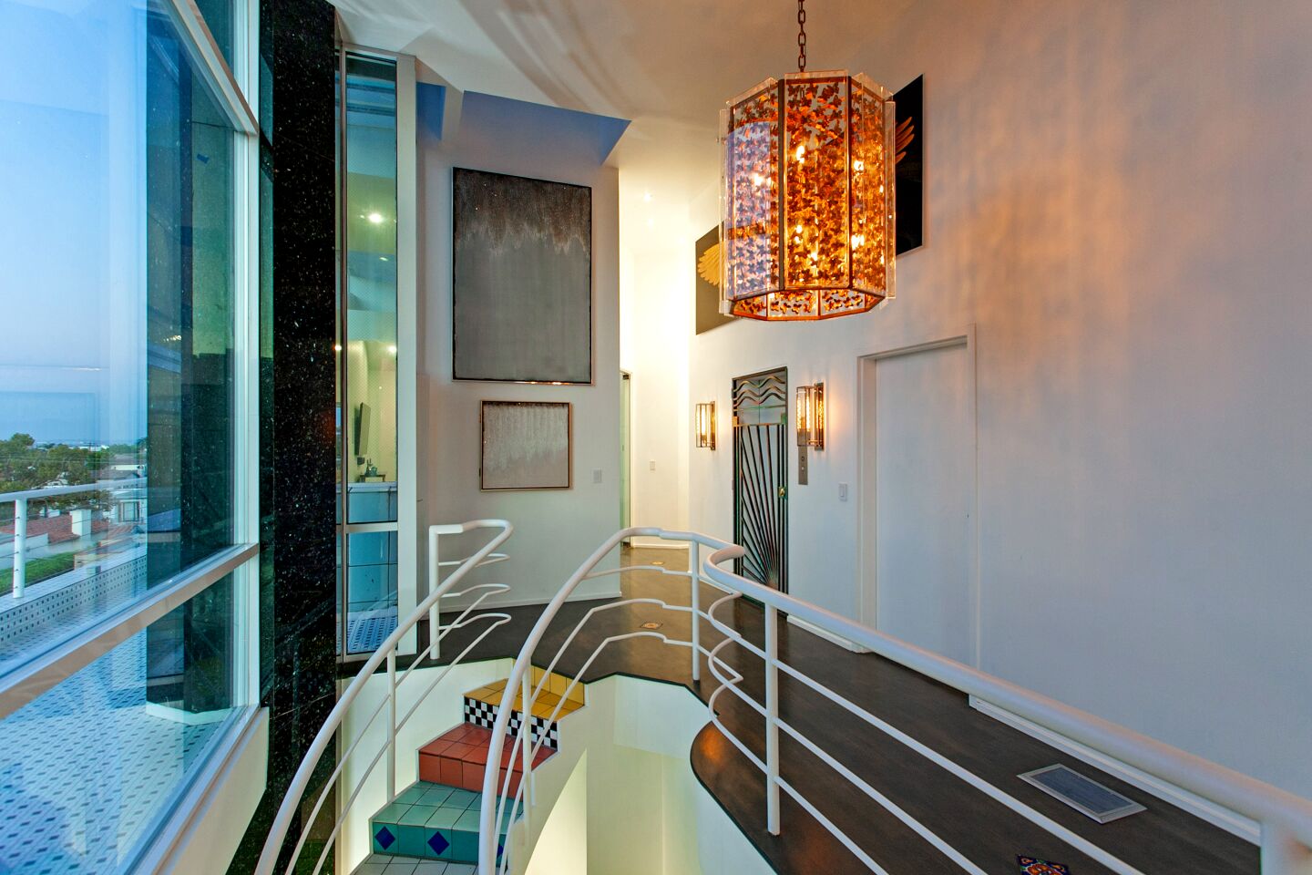 The offbeat penthouse was designed in the 1980s by Frank Gehry.