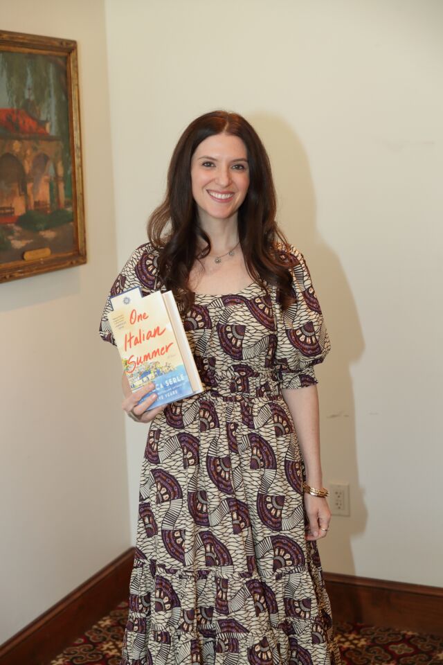 Author Rebecca Searle with her new book "One Italian Summer"